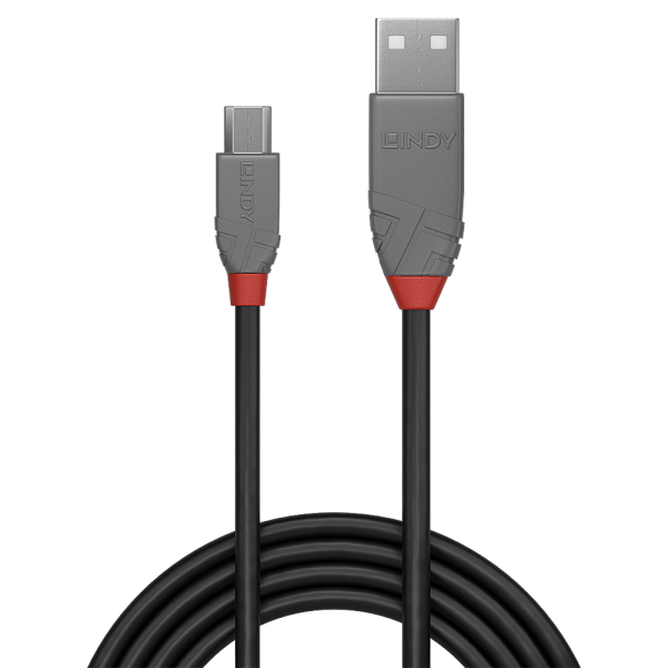 Lindy 36730 cavo USB 0,2 m USB 2.0 USB A Micro-USB B Nero, Grigio [LINDY36730]