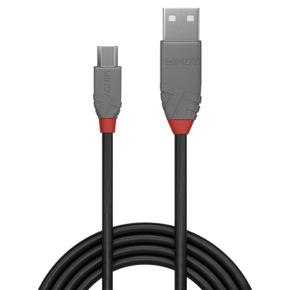 Lindy 36730 cavo USB 0,2 m USB 2.0 USB A Micro-USB B Nero, Grigio [LINDY36730]