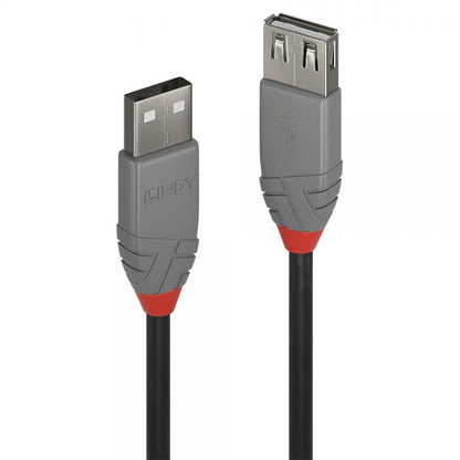 LINDY 3M USB 2.0 KABEL AM / AF ANTHRA [36704]