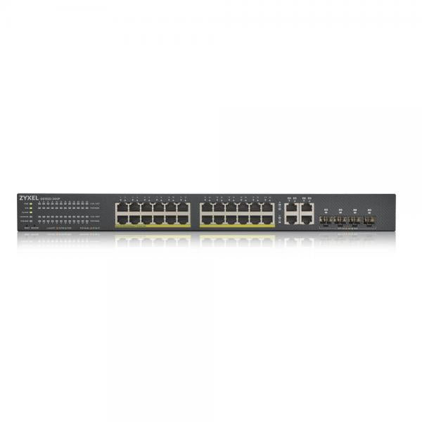 Zyxel GS1920-24HPV2 Gestito Gigabit Ethernet (10/100/1000) Supporto Power over Ethernet (PoE) Nero [GS1920-24HPV2-EU0101F]