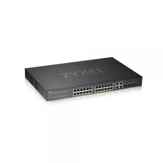 Zyxel GS1920-24HPV2 Gestito Gigabit Ethernet (10/100/1000) Supporto Power over Ethernet (PoE) Nero [GS1920-24HPV2-EU0101F]