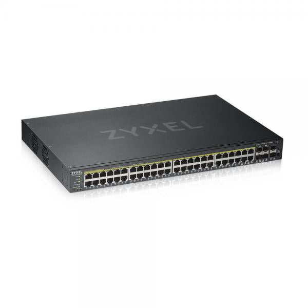 Zyxel GS1920-48HPV2 Managed Gigabit Ethernet (10/100/1000) Support Power over Ethernet (PoE) Black [GS1920-48HPV2-EU0101F] 