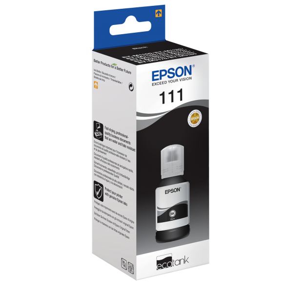 Epson 111 EcoTank Pigment black ink bottle [C13T03M140]