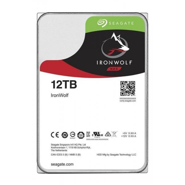 Seagate NAS HDD IronWolf disco rigido interno 12 TB 7200 Giri/min 256 MB 3.5" Serial ATA III [ST12000VN0008]