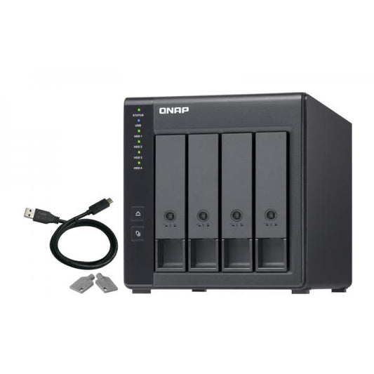 QNAP TR-004 contenitore di unità di archiviazione Box esterno HDD/SSD Nero 2.5/3.5" [TR-004]