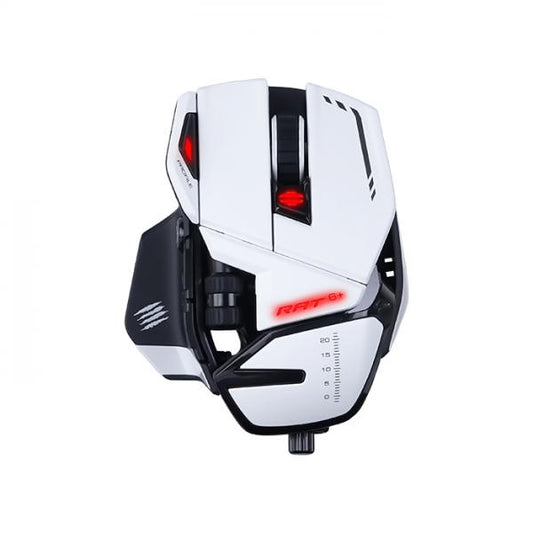 MAD CATZ RATÓN GAMING RAT 6+ ALUMINIO ÓPTICO BLANCO 12K DPI 11xBOTONES [MR04DCINWH000-0] 