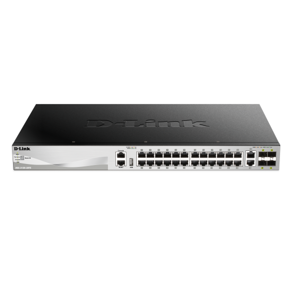 D-Link DGS-3130-30TS Gestito L3 Gigabit Ethernet (10/100/1000) Nero, Grigio [DGS-3130-30TS/SI]