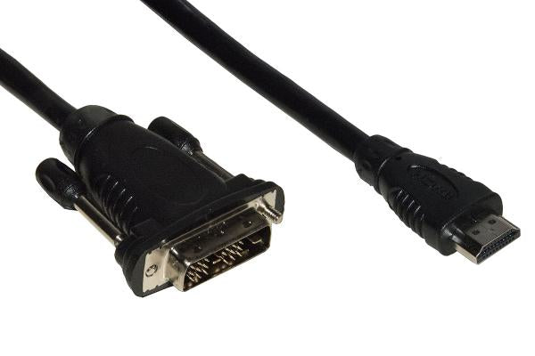 Link Accessori LKCHDVI20 cavo e adattatore video 2 m HDMI tipo A (Standard) DVI-D Nero [LKCHDVI20]