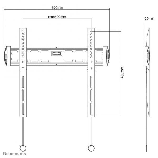 Neomounts Supporto a parete per TV [NM-W340BLACK]