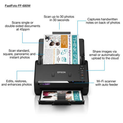 Epson FastFoto FF-680W - Sheet-fed scanner [B11B237401]