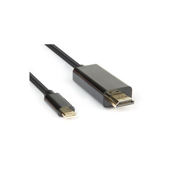 Hamlet XVAUC-HDM4K20 video cable and adapter 2 m USB type-C HDMI type A (Standard) Black [XVAUC-HDM4K20]