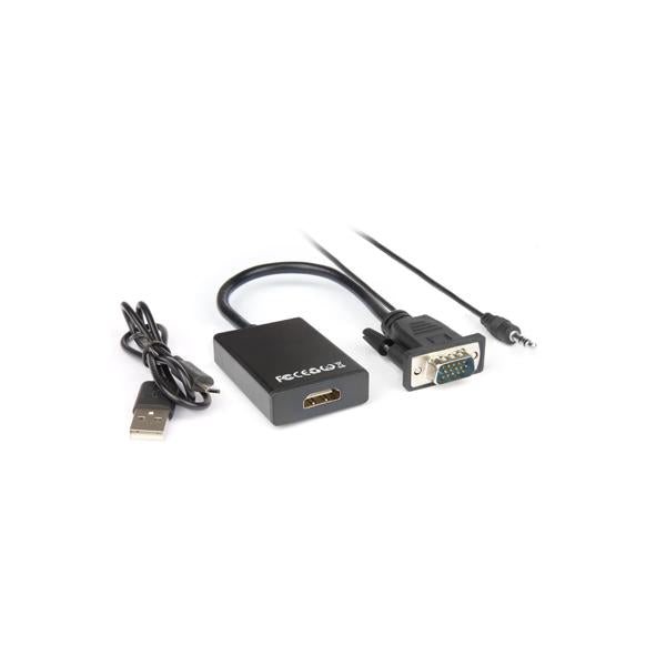 Hamlet XVAVGA-HDMA Cable y Adaptador de Vídeo VGA (D-Sub) HDMI Tipo A (Estándar) Negro [XVAVGA-HDMA]