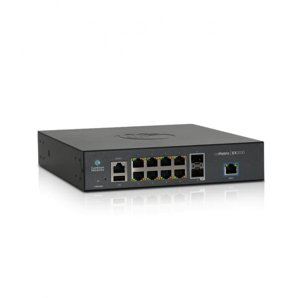 CambiumNetworks,EX2010,Intelligent Ethernet Switch cnMatrix, 8 x 1G and 2 SFP fiber ports MX-EX2010xxA-E [MX-EX2010xxA-E]