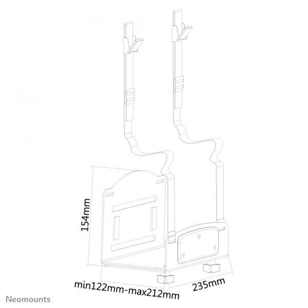 Neomounts Supporto per PC [CPU-W100BLACK]