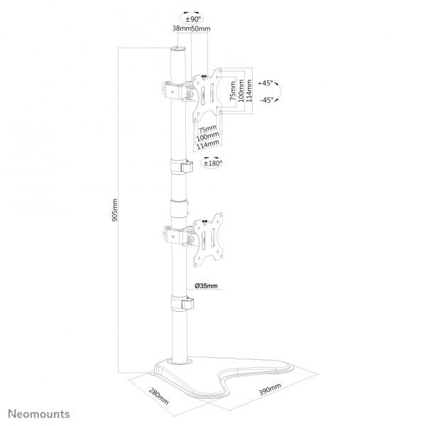 Neomounts Supporto da scrivania per monitor [FPMA-D550DDVBLACK]