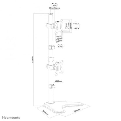 Neomounts Supporto da scrivania per monitor [FPMA-D550DDVBLACK]