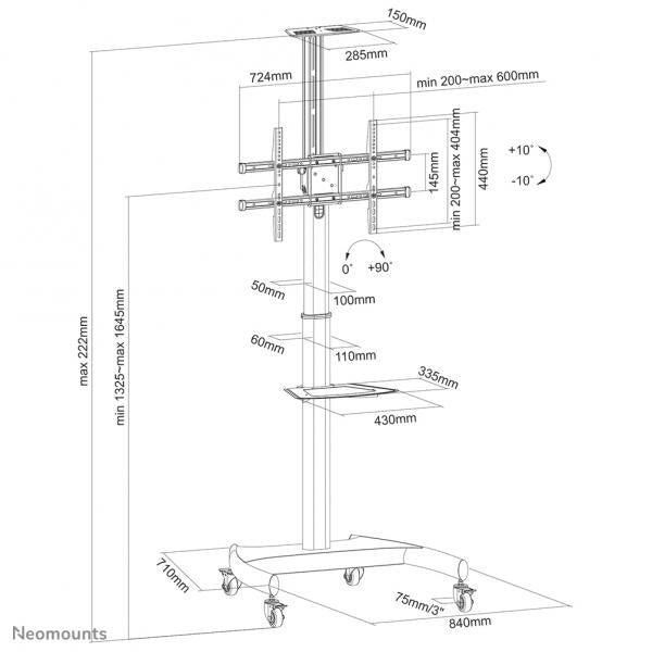 Mueble para TV portátil Neomounts [PLASMA-M1900E]