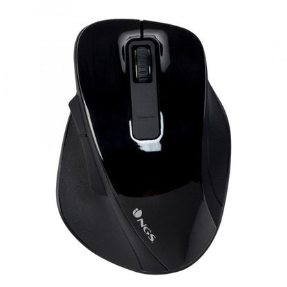 NGS MOUSE WIRELESS OTTICO 5 TASTI CON RICEVITORE NANO USB 800/1200/1600 dpi [BOWBLACK]