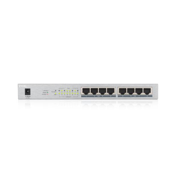 Zyxel GS1008HP Non gestito Gigabit Ethernet (10/100/1000) Supporto Power over Ethernet (PoE) Grigio [GS1008HP-EU0101F]