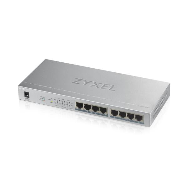 ZYXEL SWITCH MANAGED 8 PORTE GIGABIT (8 PORTE PoE, FINO A 60W), CHASSIS METALLO, DESKTOP [GS1008HP-EU0101F]