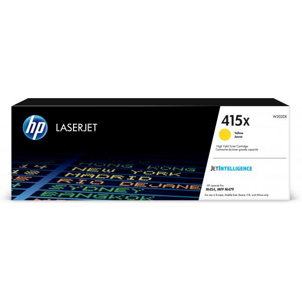 HP TONER 415X, YELLOW LASERJET M454/M479, 6,000 PAGE HP TONER 415X, YELLOW LASERJET M454/M479, 6,000 PA [W2032X]