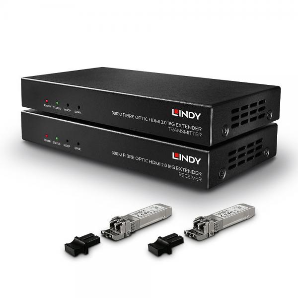 Lindy 38174 moltiplicatore AV Trasmettitore e ricevitore AV Nero [LINDY38174]