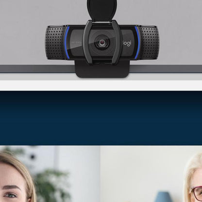 Logitech C920S HD Pro Webcam, Videollamada Full HD 1080p/30fps, Audio estéreo claro, Corrección de luz HD, Obturador de privacidad, para Skype, Zoom, FaceTime, Hangouts, PC/Mac/Laptop/Tablet/XBox, Negro [960-001252]