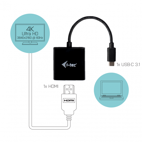 i-tec USB-C HDMI Adapter 4K/60 Hz [C31HDMI60HZP]