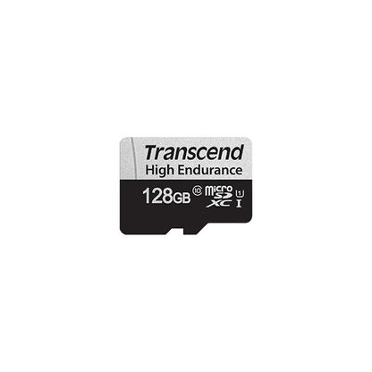 TRANSCEND MEMORY CARD 128GB microSD w/ adapter U1, High Endurance [TS128GUSD350V]