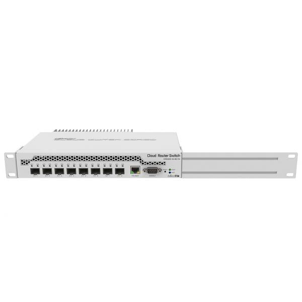 MikroTik, Cloud Router Switch 309, 1G, 8S+IN with Dual core 800MHz CPU, 512MB RAM, 1xGigabit LAN, 8 x SFP+ cages, RouterOS L5 or SwitchOS (dual boot), passive desktop case, rackmount ears, [CRS309-1G-8S+IN]