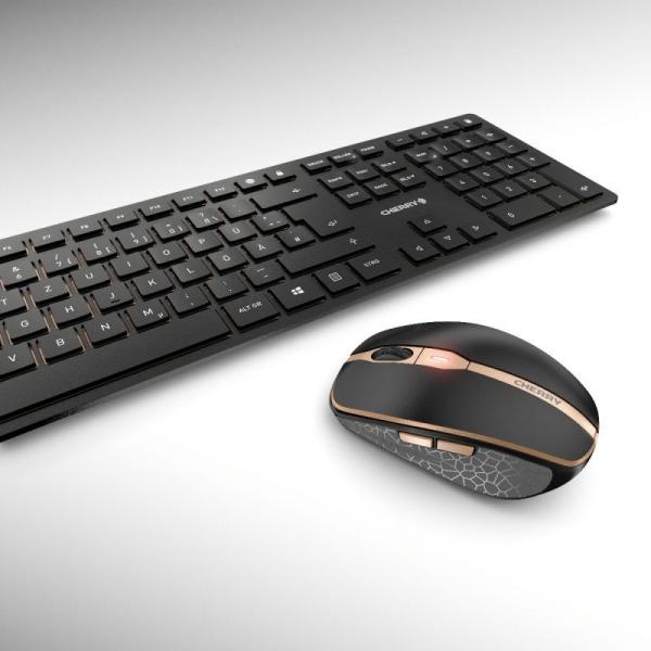 Cherry DW 9000 SLIM - Desktop set - Wireless - QWERTY - Black [JD-9000EU-2]