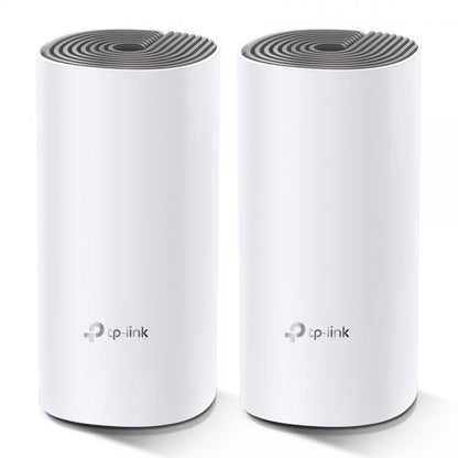 TP-Link Deco E4 (2-pack) Doble banda (2.4 GHz/5 GHz) Wi-Fi 5 (802.11ac) Blanco, Gris Interno [DECOE4(2-PACK)] 