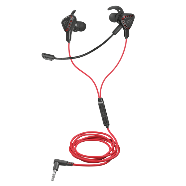 Trust TRU GXT 408 Auricolare Cablato In-ear Giocare Nero, Rosso [23029]