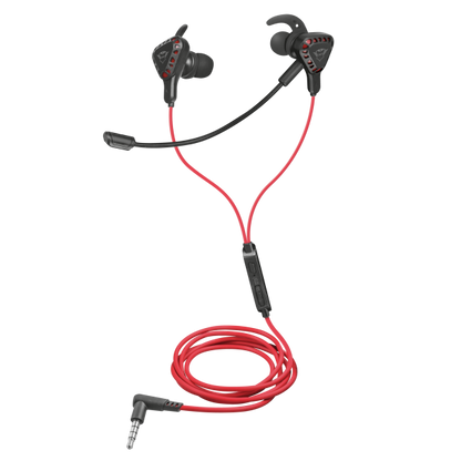 Trust TRU GXT 408 Auricolare Cablato In-ear Giocare Nero, Rosso [23029]