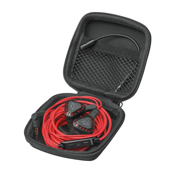 Trust TRU GXT 408 Auricolare Cablato In-ear Giocare Nero, Rosso [23029]