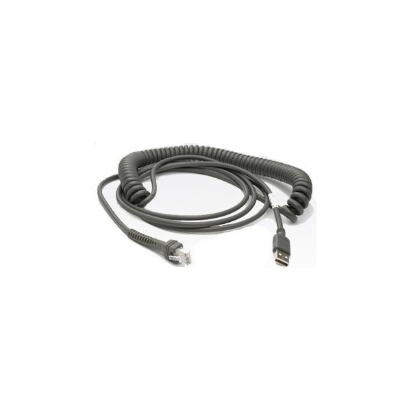 Zebra USB A/Series A, M/M, 4.57m 4.57m USB A Maschio Maschio Grigio cavo USB [CBA-U09-C15ZAR]