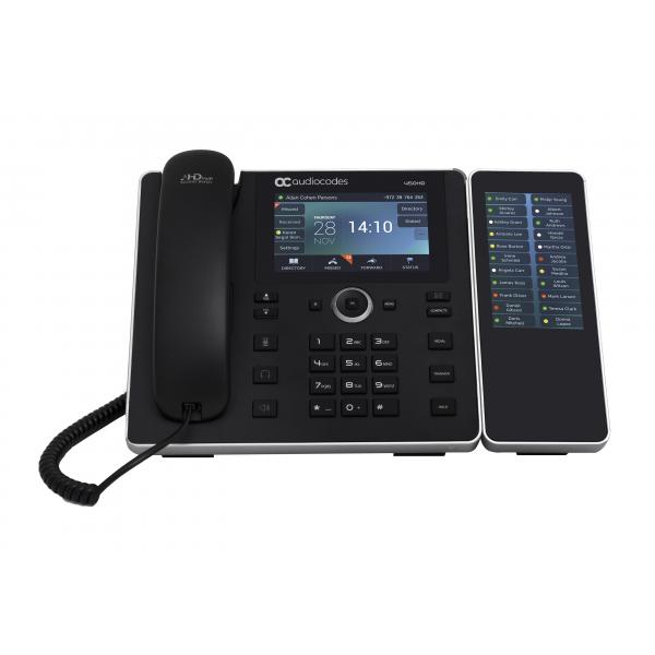 Audiocodes SfB 450HD IP-Phone PoE GbE Black 2 Ethernet 10/100/1000 ports, 800x480 5'' Color Touch LCD and Power over Ethernet (PoE) with 5'' Color Touch LCD expansion module - Promo fino ad [UC450HDEG-EXP]