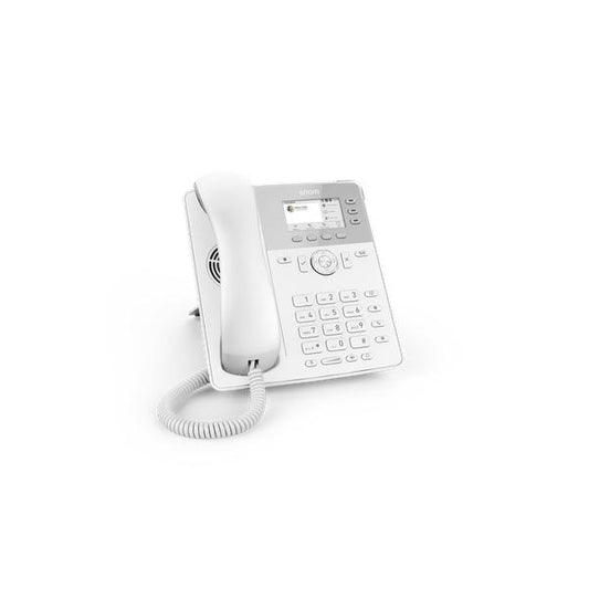 Snom D717 IP Desk Phone White: 6 SIP accounts, 2 PoE Gigabit ports, 5 BLF keys (PSU not included) 00004398 [00004398]