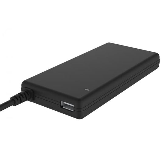 ITEK ALIMENTATORE UNIVERSALE SLIM PER NOTEBOOK 90W CON 12 CONNETTORI, PORTA USB 5V1A, 100/240VAC, [ITNBAC90]