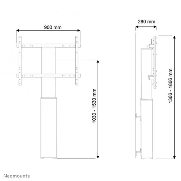 Neomounts Mobiletto portatile per TV [PLASMA-W2250BLACK]