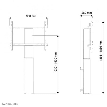 Neomounts Mobiletto portatile per TV [PLASMA-W2250BLACK]