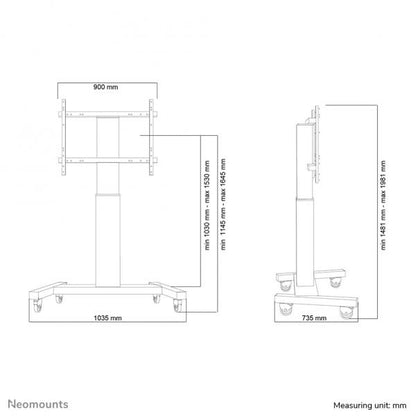 Neomounts Mobiletto portatile per TV [PLASMA-M2250BLACK]