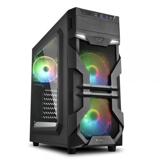 SHARKOON CASE VG7-W RGB, ATX, 2XUSB2, 2XUSB3, 6 SLOTS [VG7-W RGB]