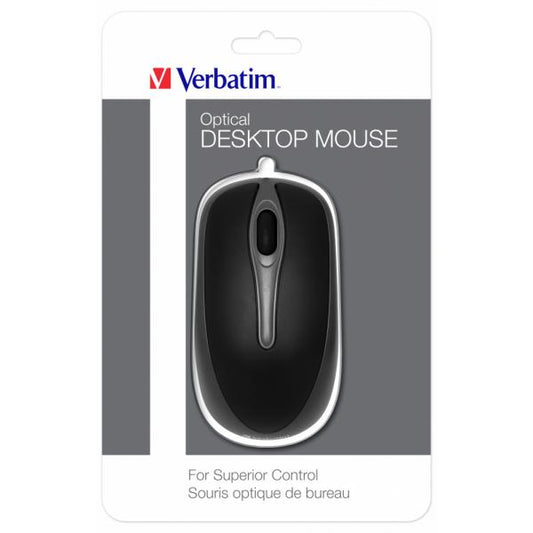 Verbatim 49019 mouse USB tipo A Ottico 1000 DPI Ambidestro [49019]