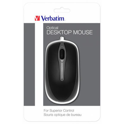 Verbatim 49019 mouse USB tipo A Ottico 1000 DPI Ambidestro [49019]