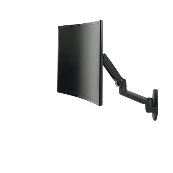 Ergotron LX WALL MOUNT - MATTE BLACK - MAX 24 INCH - MAX WEIGHT 9.1KG [45-243-224]