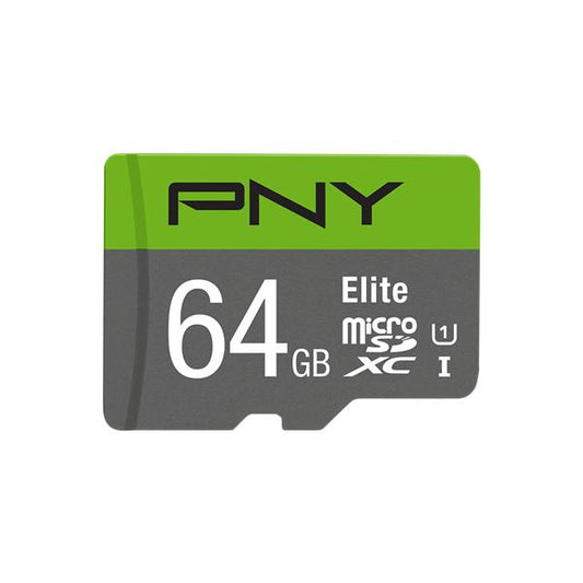 PNY Elite 64 GB MicroSDXC Classe 10 [P-SDUX64U185GW-GE]