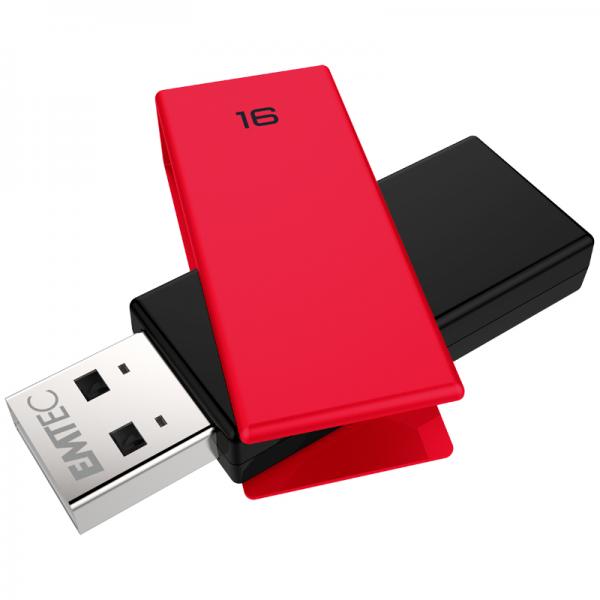Emtec C350 Brick unità flash USB 16 GB USB tipo A 2.0 Nero, Rosso [ECMMD16GC350]