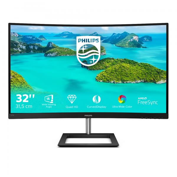 Philips E Line 325E1C/00 PC Monitor 80 cm (31.5") 2560 x 1440 pixels Quad HD LCD Black [325E1C/00]