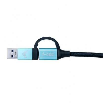 i-tec C31USBCACBL cavo USB 1 m USB 3.2 Gen 1 (3.1 Gen 1) USB C Nero, Blu [C31USBCACBL]